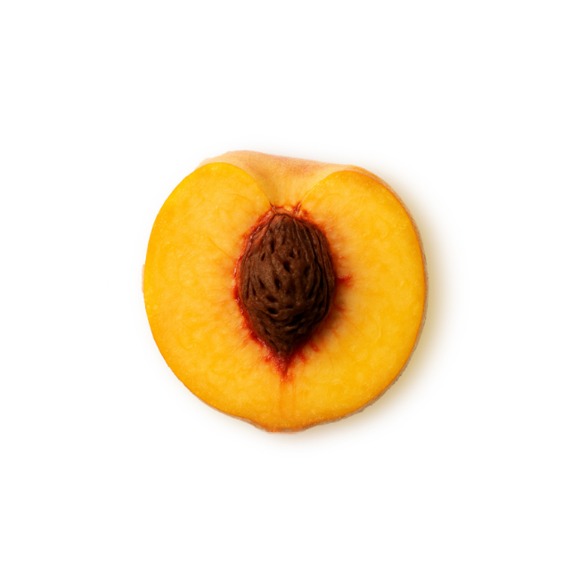 peach cut in half