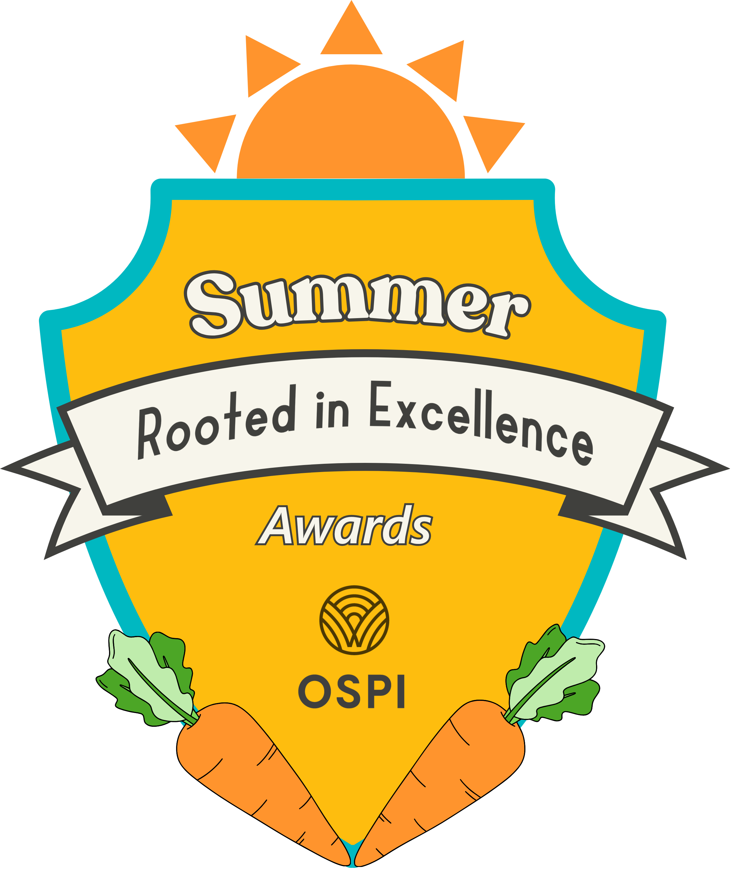 graphic of School Meals Rooted in Excellence Badges