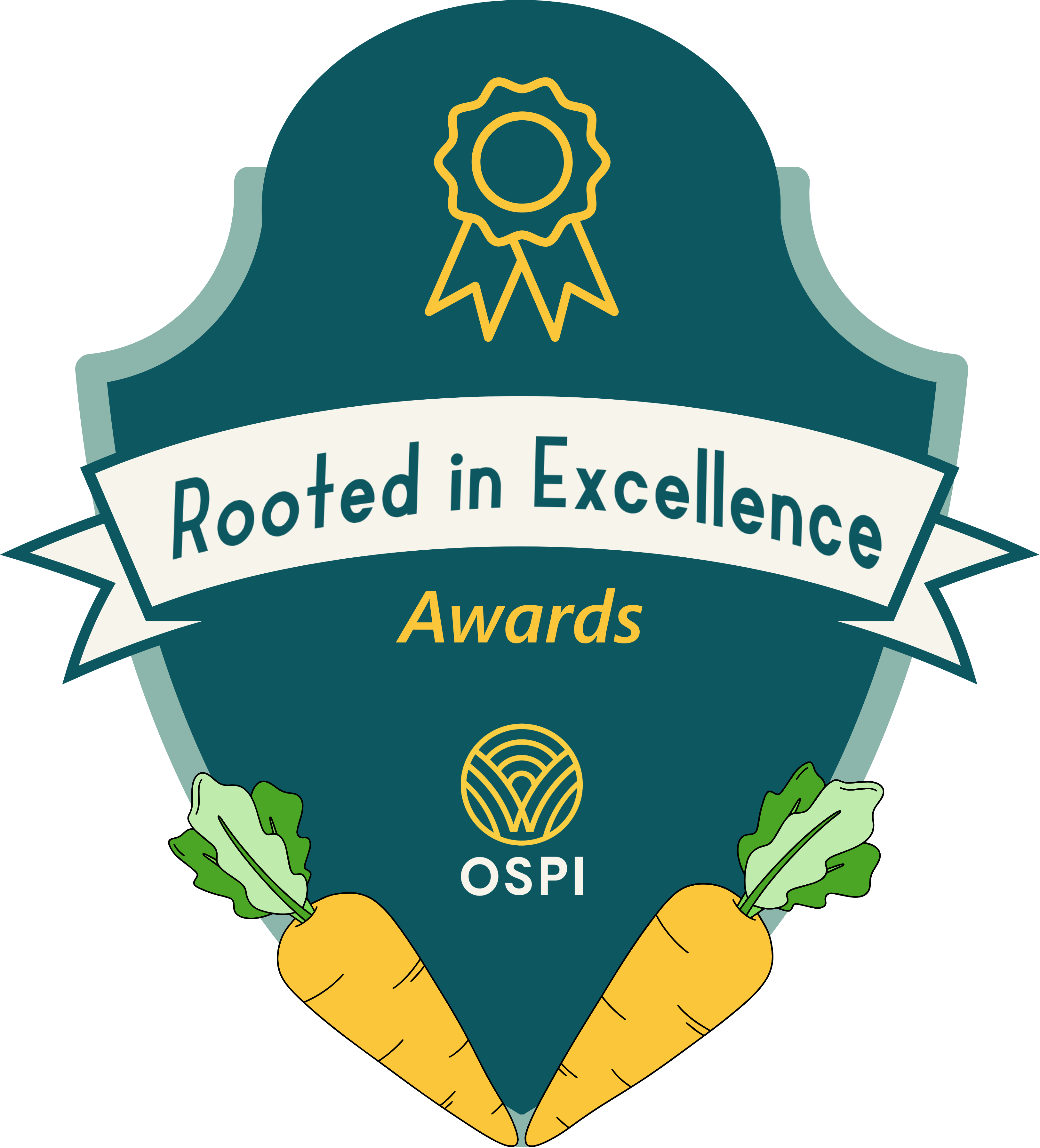 graphic of School Meals Rooted in Excellence Badge