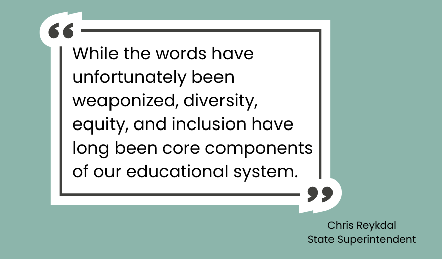 Diversity, Equity and Inclusion are part of our educational system.