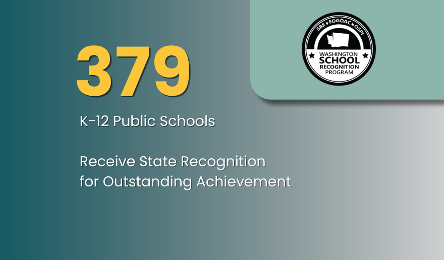 graphic of 379 Washington Schools Recognized for Advancing Student Achievement, Growth, and Closing Gaps 