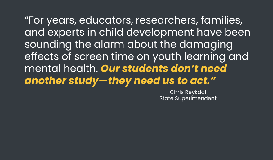 Superintendent Reykdal quote from the press release