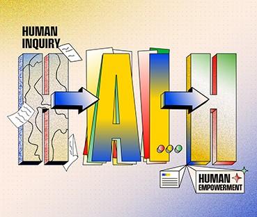 H-AI-H Graphic depicting human-ai-human philosophy