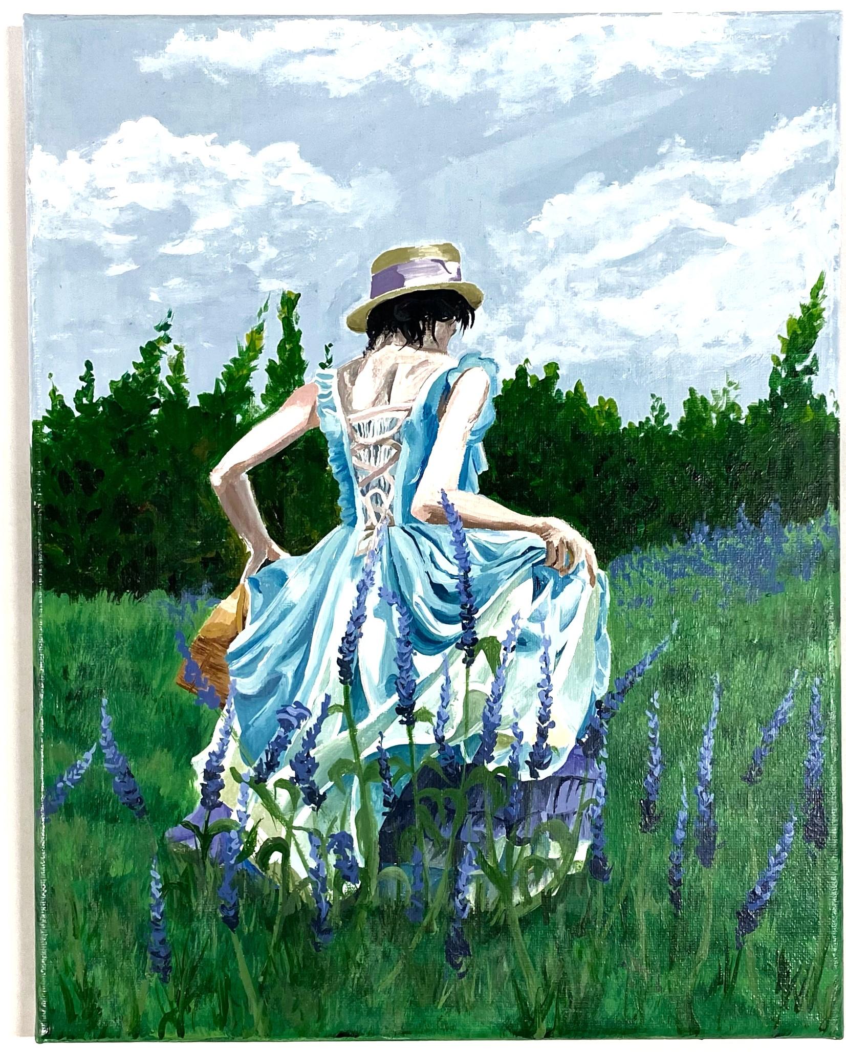 Girl in the Lupine Field 