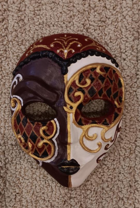 My masks are based from timeless movies, carefully made from clay and finished with acrylic paint. Delicate, ornate, elaborate. Similar to masquerade masks from the 17th century in Venice and France, specifically the Chateau de Versailles.