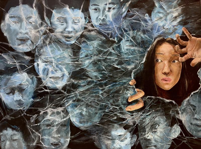 "Plasticized" captures the moment in my life when I broke through the barrier in which I felt confined to from many years of unspoken hardship and family toils.