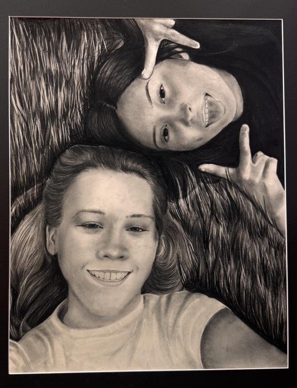 This piece is a drawing to be in my best friend and it represents how important it is to cherish the special memories.