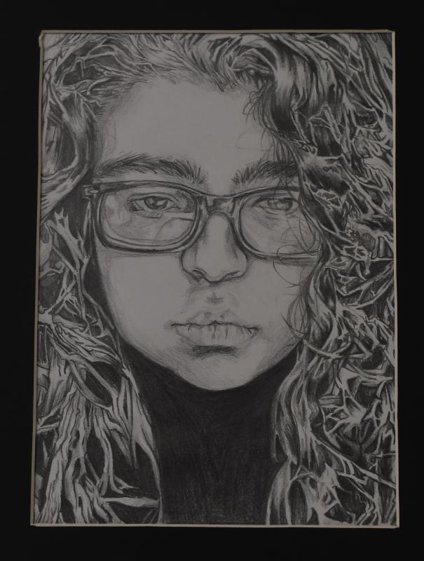 A portrait of my dear friend and art motivation Veronica done in pencil.
