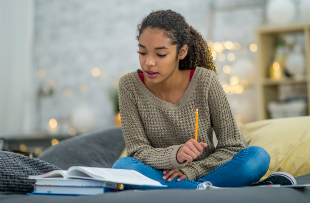 Students studying