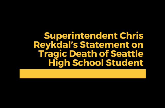 Superintendent's Statement