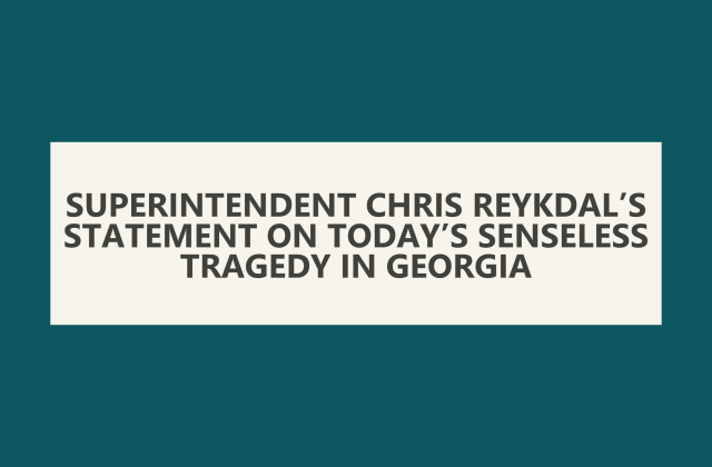 Superintendent Statement