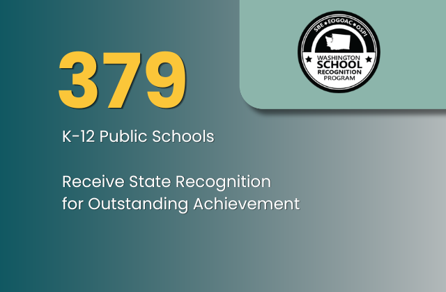 graphic of 379 Washington Schools Recognized for Advancing Student Achievement, Growth, and Closing Gaps 