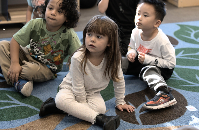 TK students sitting in a classroom